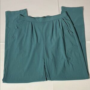 Leith Nordstrom Pull On Straight Leg Pants sz XS Aqua Blue Casual